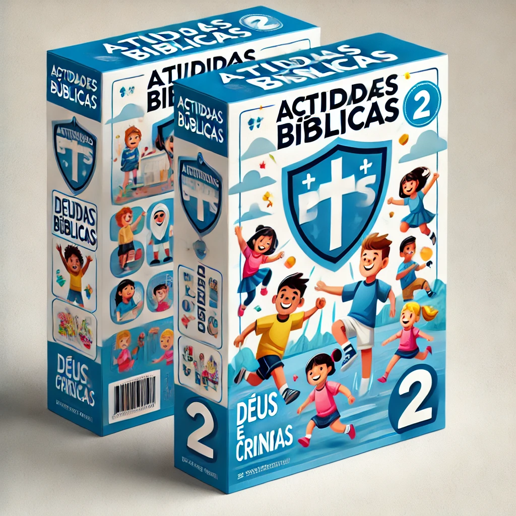 DALL·E 2024-07-29 22.42.11 - Packaging design for a children's biblical activities book in the style of the provided example. The design features primary colors blue and white. At